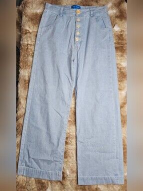 M.i.h Jeans Women’s Light Wash Wide Leg Button Fly Denim Pants Size 27